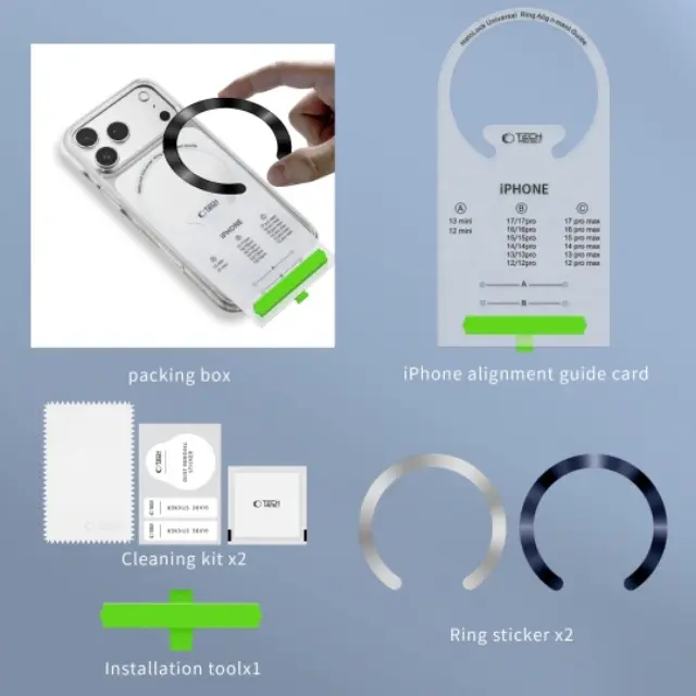 Tech-protect Mmp-210 Magnetic Magsafe Ring 2-pack Deep Blue & Silver 3