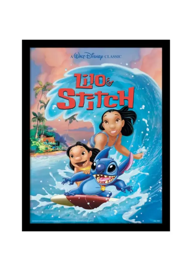 Pyramid Κορνίζα LILO and STITCH - Surf - 3D Lenticular Poster 26x20cm