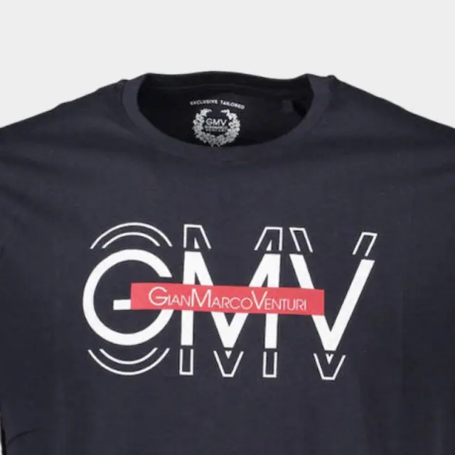 T-shirt Gian Marco Venturi AU00781ANGELO_7DD6DF1_BLUNIGHTBL Μπλε - 2XL 3