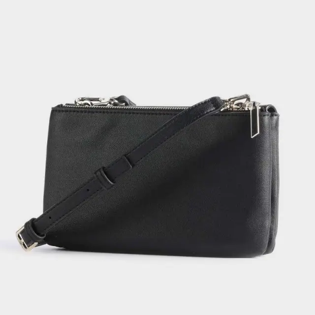 Calvin Klein - Γυναικεία Τσάντα Χιαστί Re-Lock Dbl Xbody W/Flap K60K609620-BAX Μαύρο 2