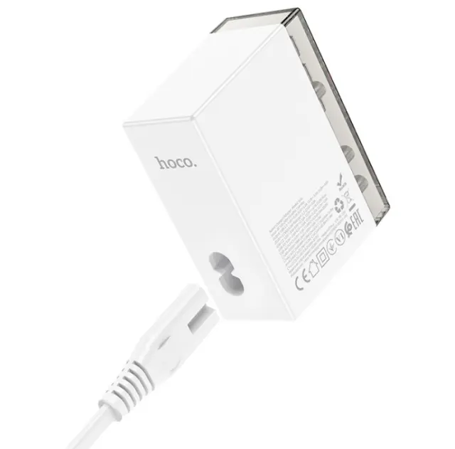Hoco Βάση Φόρτισης με 3 Θύρες USB-A και 3 Θύρες USB-C 65W Power Delivery / Quick Charge 3.0 σε Λευκό χρώμα (N36) 3