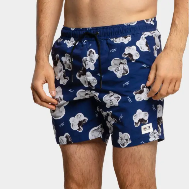 Floral Μαγιό Σορτς Karl Lagerfeld KL20MBM12 Μπλε - S