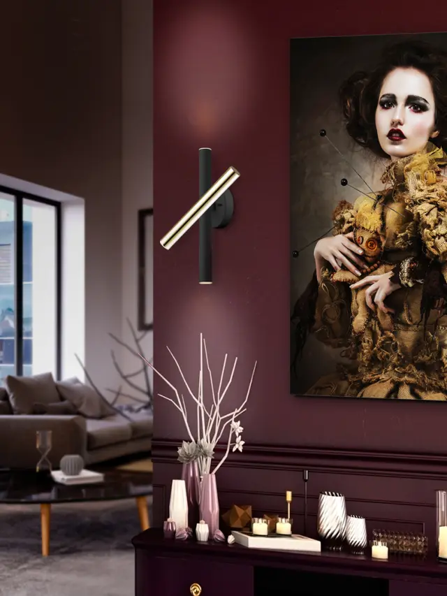 VARAS WALL LAMP GOLD/BLACK 3L φωτιστικό απλίκα Μαύρο Χρυσό
