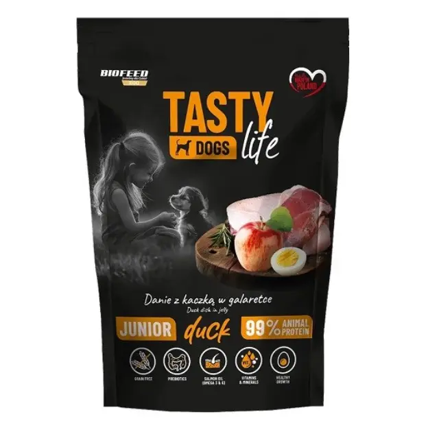 BIOFEED Tasty Dogs Life Junior Duck - wet dog food - 500g