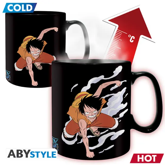ONE PIECE - Mug Heat Change - 460 ml - Luffy + Ace
