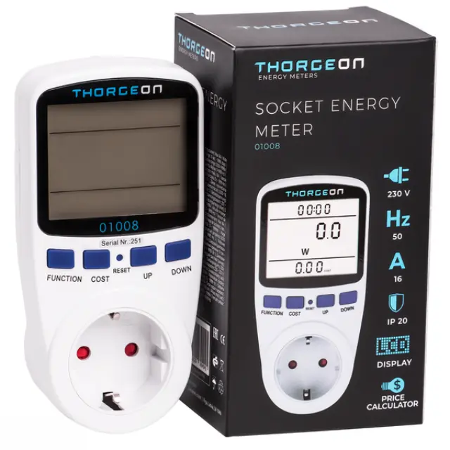 Socket Power Consumption Meter 16A EU Plug