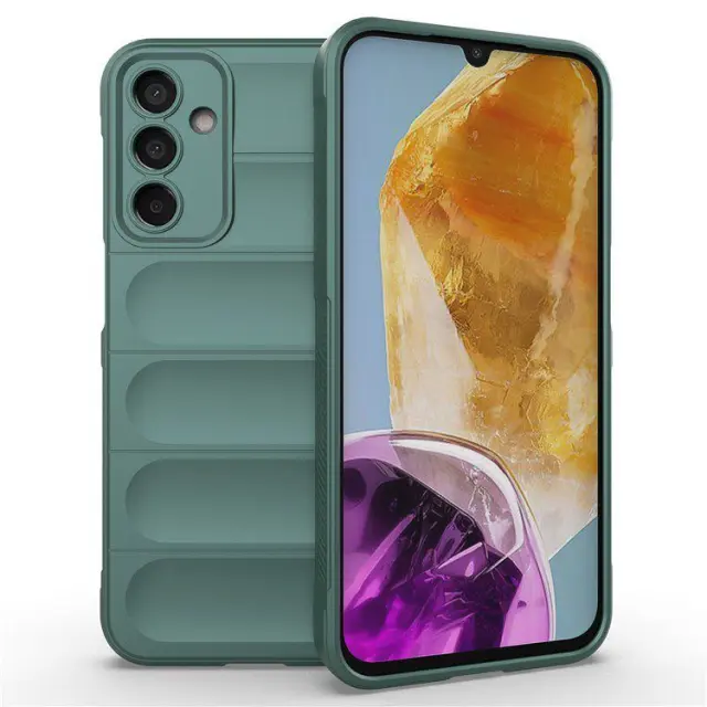 Θήκη Σιλικόνης Rugged για Samsung Galaxy M15 5G Πράσινο OEM