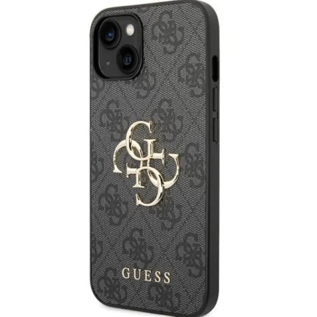 Guess Metal Logo Back Cover Πλαστικό Γκρι (iPhone 15 Plus)