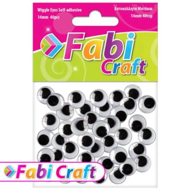 Ματάκια Αυτοκόλλητα Fabi 14mm 40τεμ