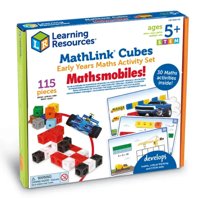 Learning Resources Εκπαιδευτικό Παιχνίδι MathLink® Cubes Early Maths Activity Set – Mathmobiles για 5+ ετών LSP 9332-UK