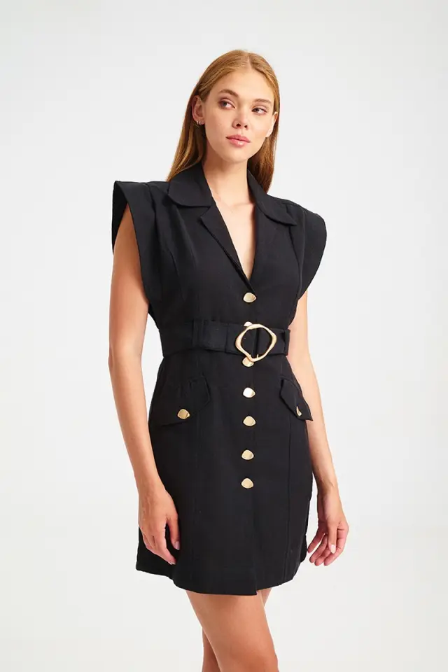 Μίνι Φόρεμα με Χρυσές Λεπτομέρειες CLOE DRESS - XL