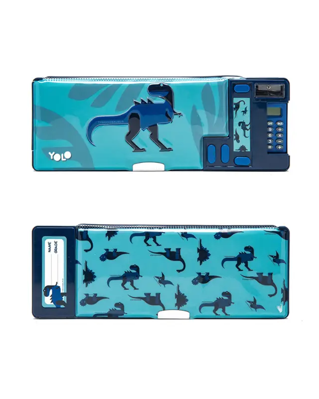 Retro Κασετίνα με Κομπιουτεράκι Light Blue Dino / 10124 (YOLO)