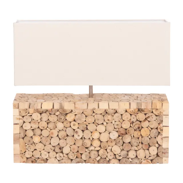 Επιτραπέζιο φωτιστικό Twiggy Driftwood & λευκό καπέλο 50.5x16x45.5 εκ. 3