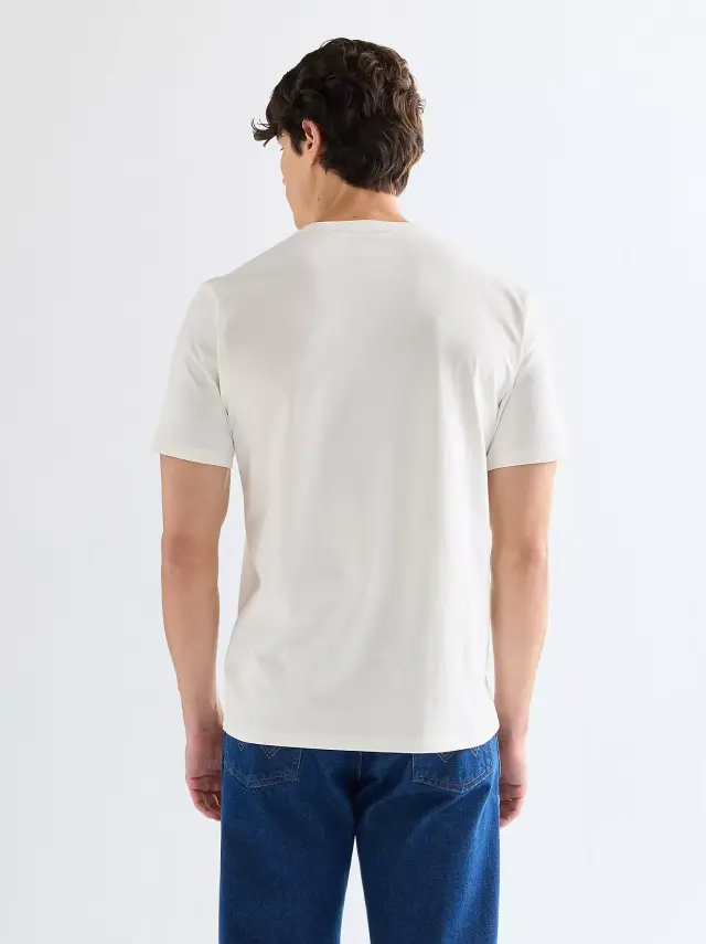 Wrangler Ανδρικό EMBROIDERY T-Shirt 112377987 – Worn White - S 2