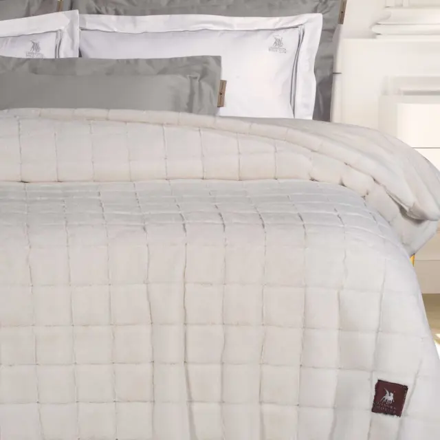 Κουβέρτα 220x240 Υπέρδιπλη 680gsm Premium Greenwich Polo Club 3451 Ivory 100% Πολυέστερ