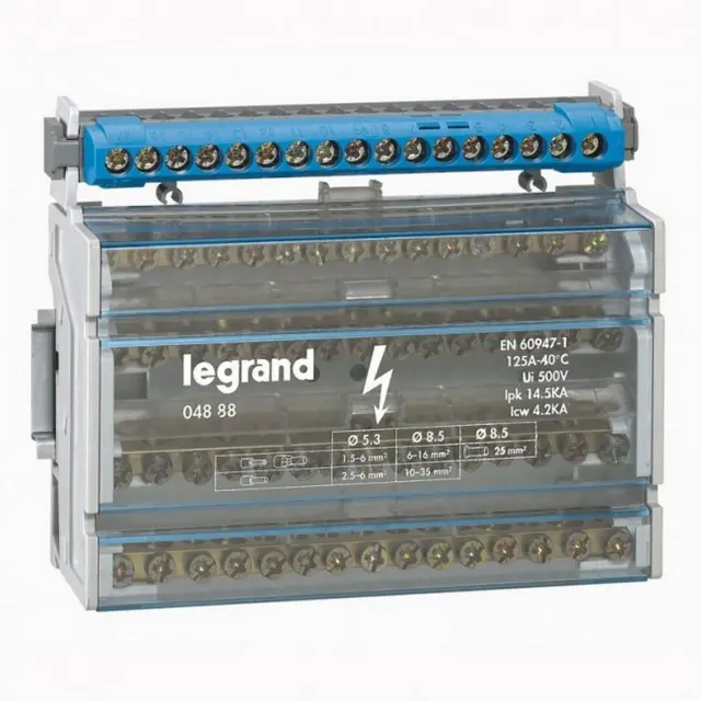 DISTRIBUTION BLOCK 4P 125A 6M