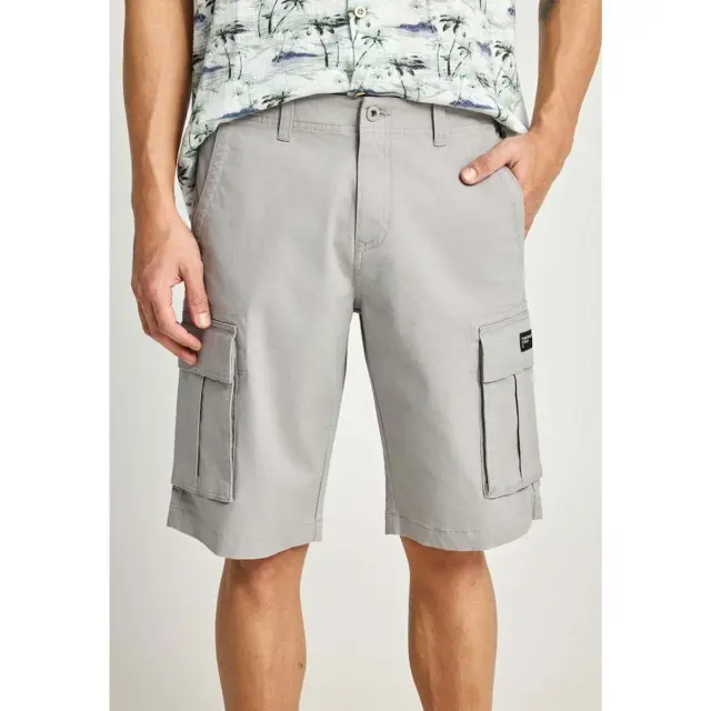 Funky Buddha Men's Shorts Cargo Grey FBM013-002-03 - 40