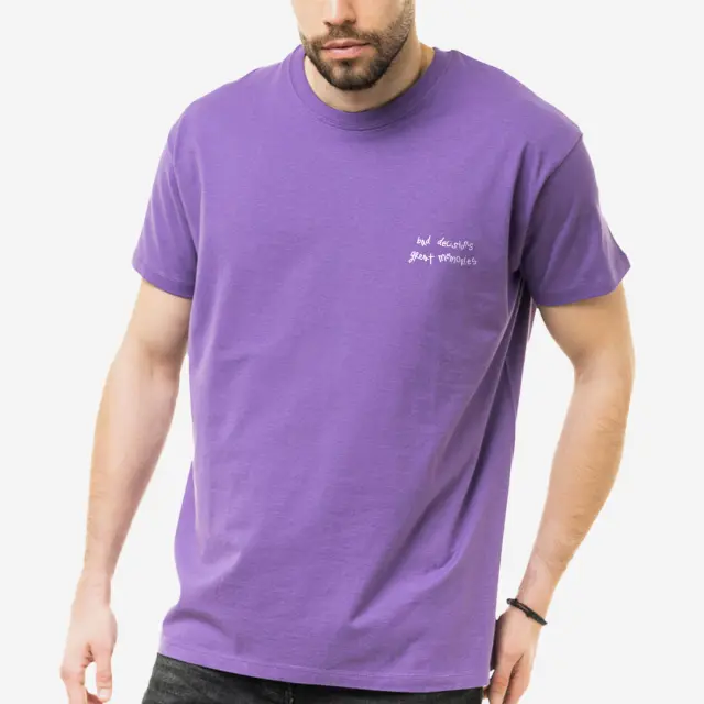 T-shirt Noshame® Μωβ με τύπωμα bad desicions, great memories - 122575 - XXL 3
