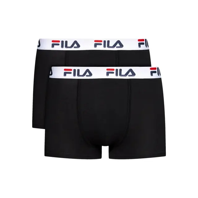 FILA Ανδρικό Boxer Urban Logo - Διπλό Πακέτο, Χρώμα Μαύρο - M