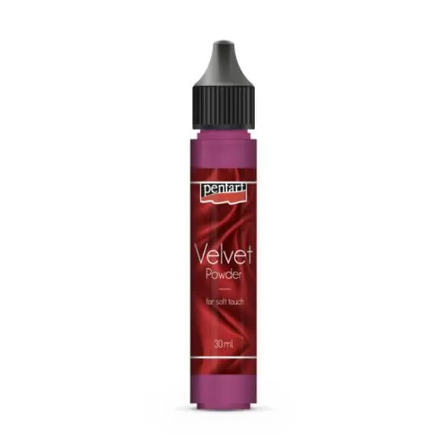 Velvet powder 30 ml Pentart, Red