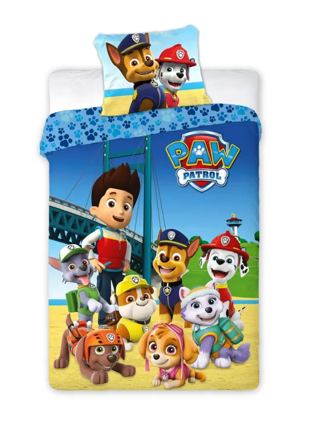 Σετ Παπλωματοθήκη 160x200 Μονή Heroes Viopros Paw Patrol 51 Μπλε 100% βαμβακερό