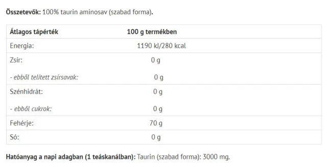Natur Tanya 100% Taurine Powder - Additive Free 3