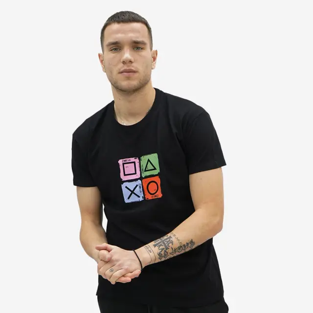 T-shirt Noshame® Μαύρο με τύπωμα Playstation - 122319 - XXL 2