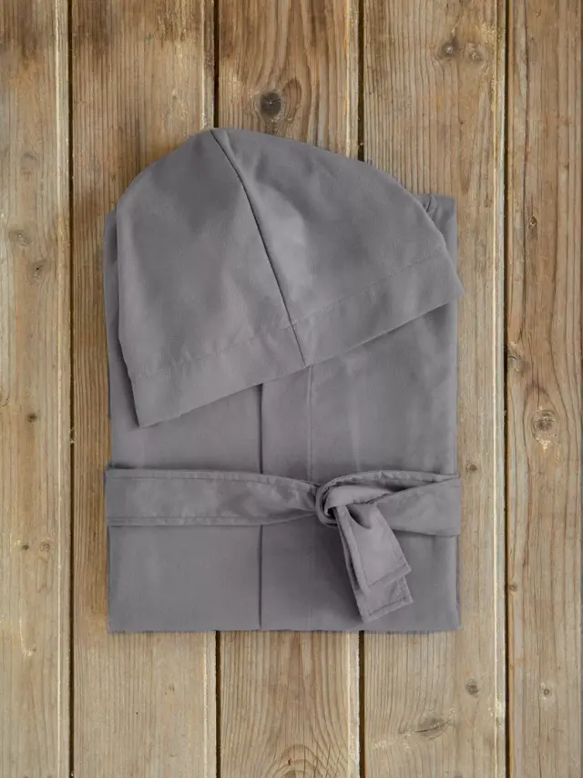 Μπουρνούζι με κουκούλα Comfort Dark Gray XLarge microfiber nima