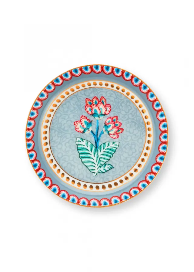 PIP STUDIO ΠΟΡΣΕΛΑΝΙΝΟ ΣΟΥΒΕΡ FLOWER FESTIVAL ΑΝΟΙΚΤΟ ΜΠΛΕ 9cm - One size