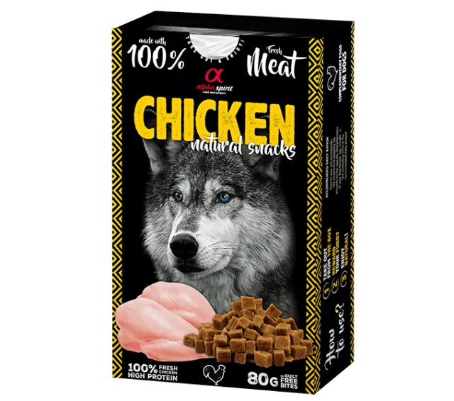 Alpha spirit Naturals dogs chicken 80g