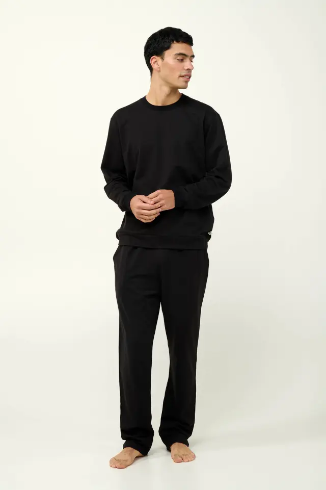 Ανδρική Μονόχρωμη Φόρμα Φούτερ Vamp 23711 BLACK