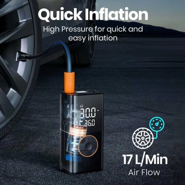 Ασύρματη Τρόμπα Αέρος Techsuit GoInflate (AI1) 150 PSI με Power Bank 3