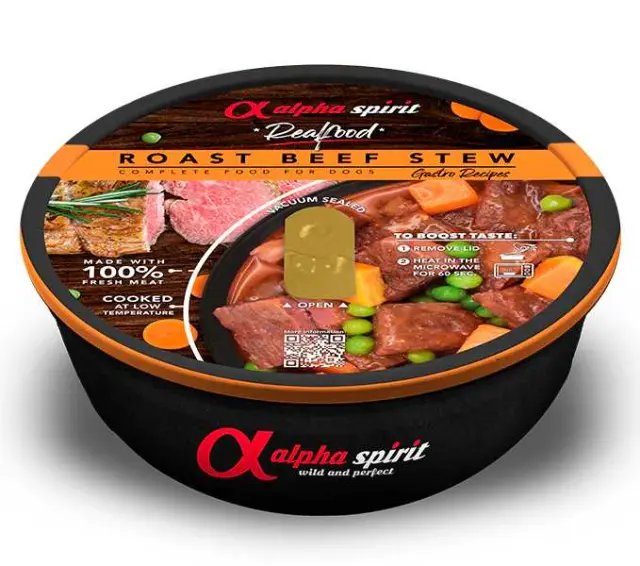 Alpha Spirit Real Dog Food Μαγειρευτό Με Μοσχάρι 280gr Μονόχρωμο