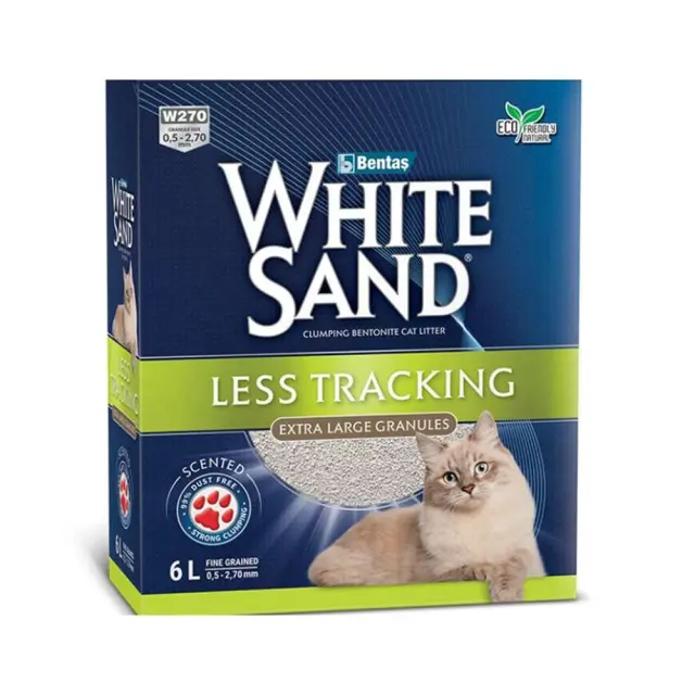 White Sand Άμμος Μπετονίτη Less Tracking 6lt