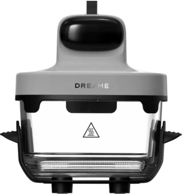 Dreame Tasti PT60 Air Fryer 1500W με 2 Γυάλινους Κάδους 2,5L + 4,5L, 5 Προγράμματα, 3D Θερμό Αέρα + Ψηφιακή Οθόνη – Γκρι