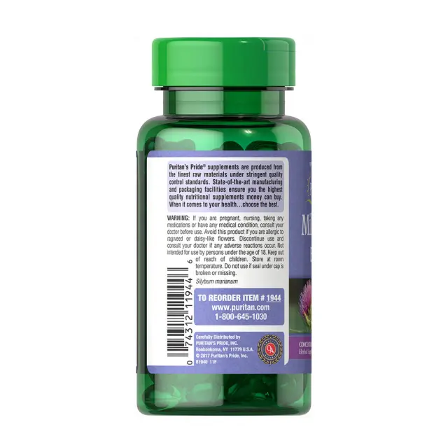 Puritan's Pride Milk Thistle 4:1 Extract 1000 mg (Silymarin) 3
