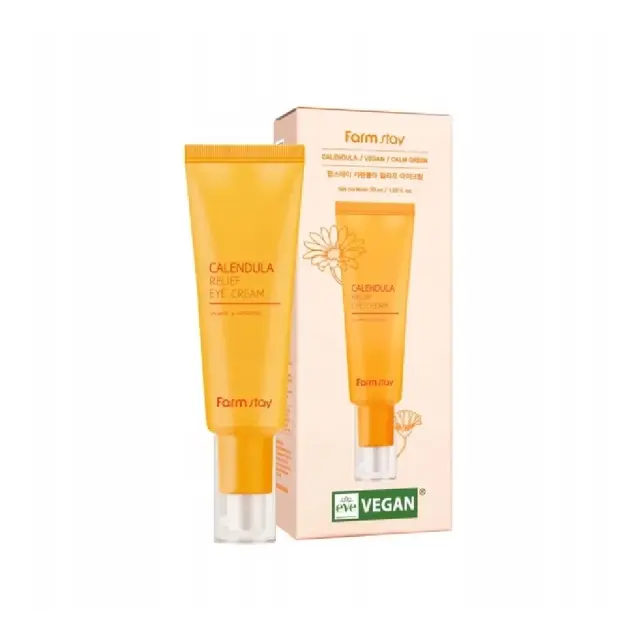 FarmStay Calendula Relief Eye Cream, Καταπραϋντική Κρέμα Ματιών με Εκχύλισμα Καλέντουλας 50ml