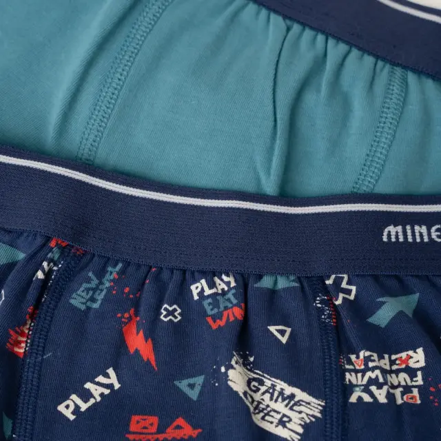 Minerva Παιδικό Boxer Αγόρι Game Over - Διπλό Πακέτο, Χρώμα Blue Green-Marine - 10 Y 2