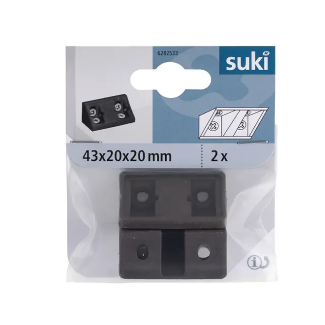 Γωνία Σύνδεσης 43x20x20x28mm Πλαστικό Καφέ 2