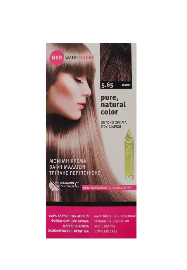 Red Water Colors Βαφή Μαλλιών Μαόνι Νο5.65, 155ml
