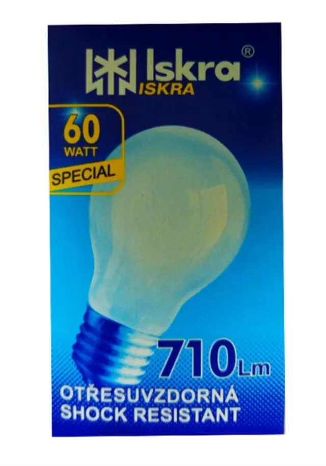 Iskra Λάμπα Κοινή Ε27/60W Γάλακτος