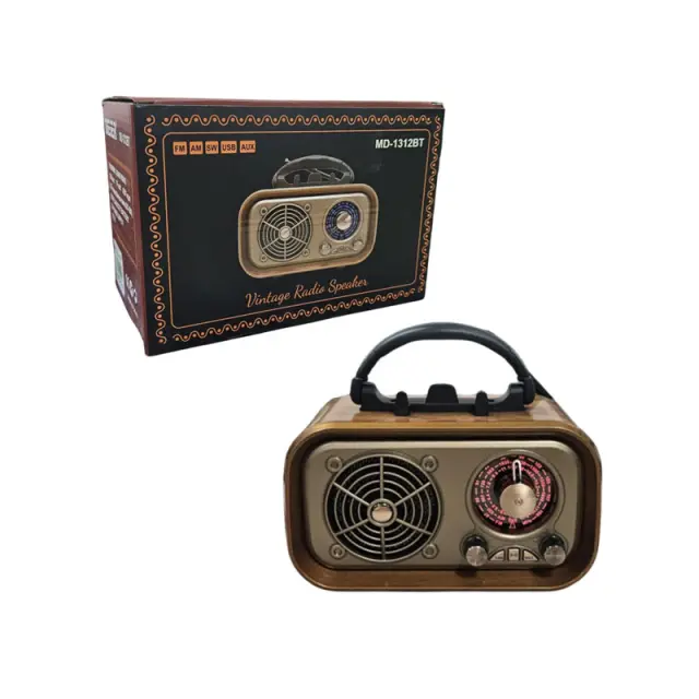 Meier Ηχείο Ραδιόφωνο Ρετρό MD-1312BT - Vintage Radio Speaker 0177069