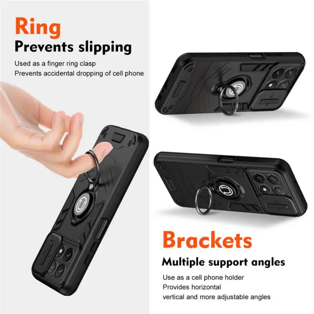 CamShield Hybrid Θήκη για Poco X6 Pro 5G-Black OEM 3