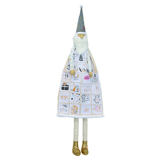 Ημερολόγιο advent Άγιος Βασίλης, 45x140x9cm, white