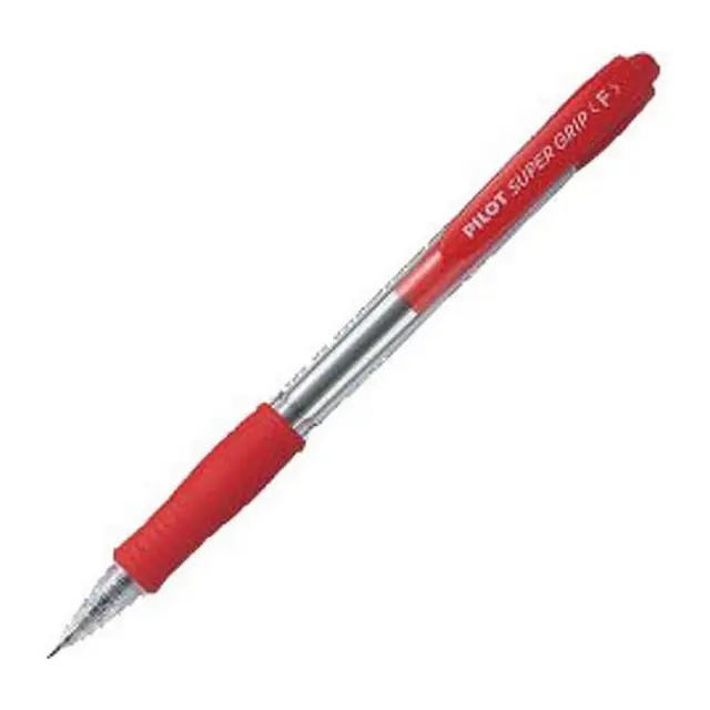 Στυλό Κουμπί Pilot Super Grip Fine Κόκκινο 0.7mm