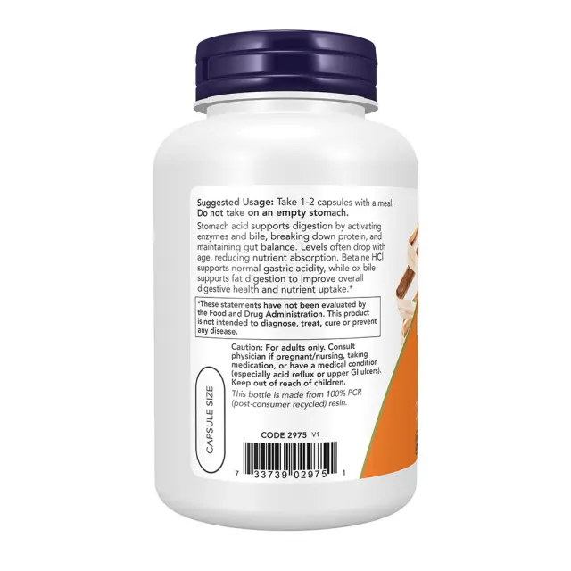 Now Foods Betaine HCl & Ox Bile 3