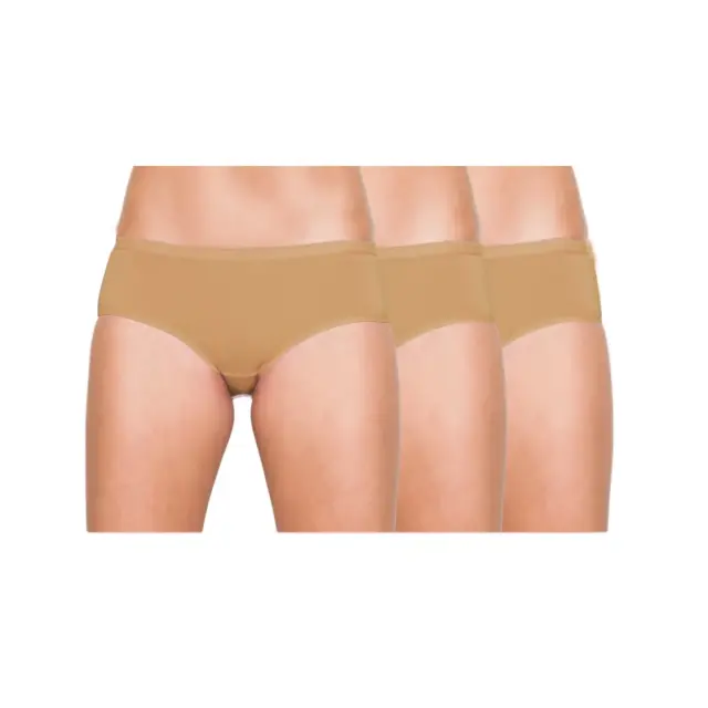 Apple Γυναικείο Boxer Lycra - Τριπλό Πακέτο, Χρώμα Μπεζ - S