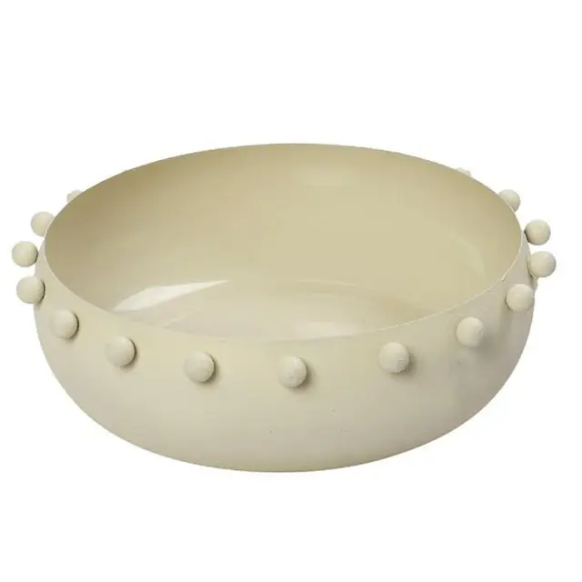 Μπολ μεταλλικό στρογγυλό κρεμ 20cm Espiel AKA238