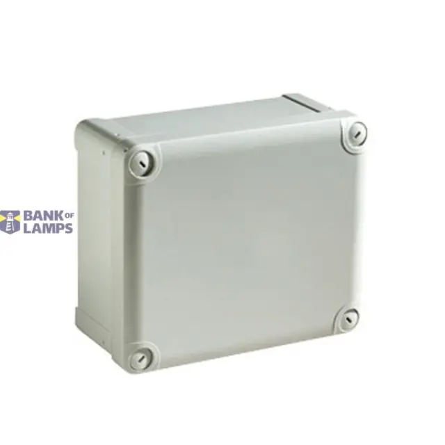 ABS box IP66 IK07 RAL7035 Int.H105W105D55 Ext.H116W116D62 Opaque cover H10