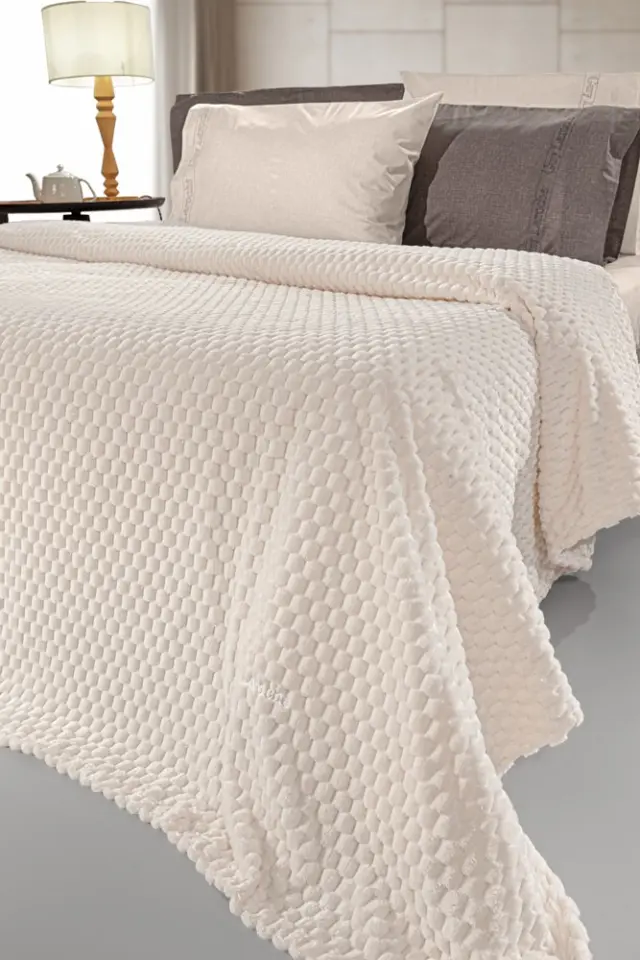 ΦΛΙΣ ΚΟΥΒΕΡΤΑ ΜΟΝΗ ΜΕ ΜΑΞΙΛΑΡΟΘΗΚΗ SMOOTHIE IVORY 160X220 GUY LAROCHE 2